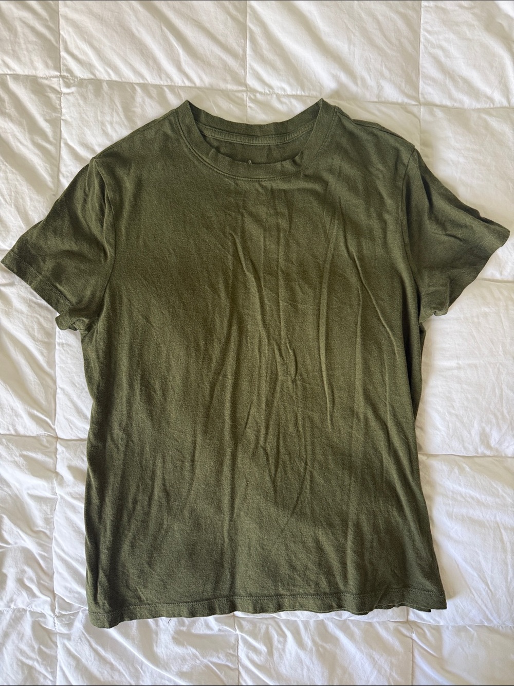 Forest Green Cotton Tee Size Small